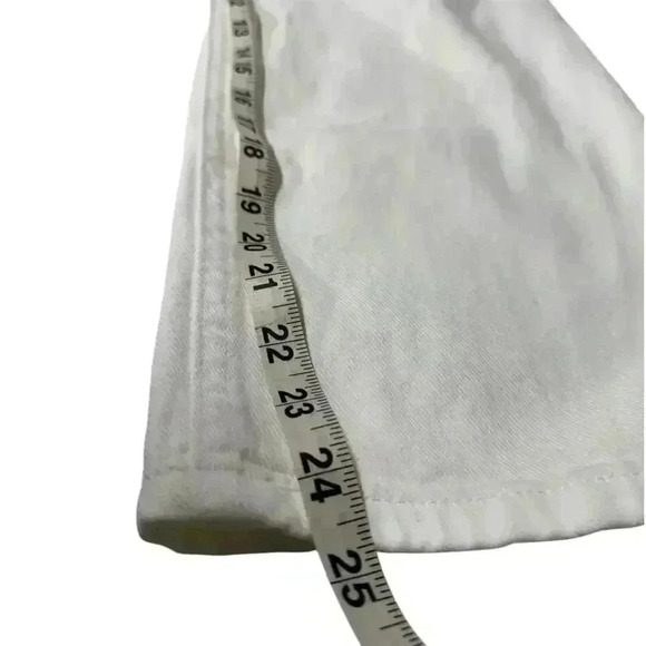 Ralph Lauren High-Rise Relaxed Cropped Jean White Size 8 - Picture 9 of 12